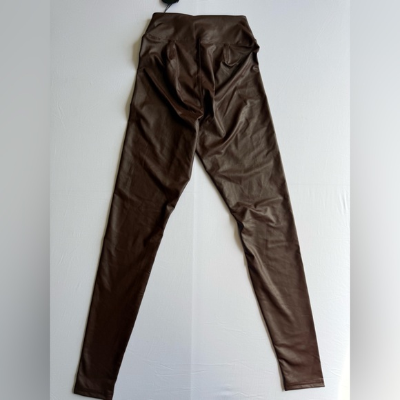 Aerie Real Luxe Brown Faux Leather Leggings - Picture 3 of 8